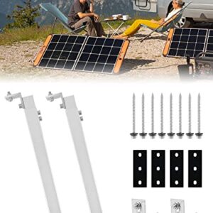 FUYGRCJ Solar Panel Mounting Brackets, Adjustable Solar Panel Tilt Bracket, Aluminum Alloy Solar Panel Mount Support Rack, Folding Tilt Leg Tilt Angle 15-30° for Off Grid Solar System