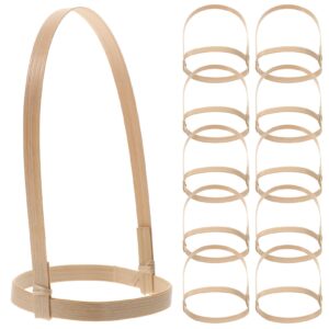 beavorty 10pcs bamboo cup holder handle travel bamboo frame