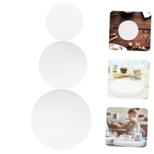 DOITOOL 3pcs Foam Cake Base White Cake Drum Wedding Cake Base Cake Circles Edible Wafer Paper Circle Cake Round Cake Boards Circle Tray Cupcake Foams Cake Plate Sculpture Artificial