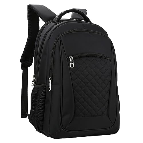 CALLPIONEER Travel Laptop Backpack for Women, Carry on Backpack for Airplanes 17 Inch Computer Work Bag, Extra Large Casual Daypack Backpacks Mens Business Backpack Black