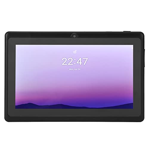 VINGVO HD Tablet, Quad Core Processor Dual Camera 110-240V 1024x600 Kids Tablet for Android 10 for Entertainment (US Plug)