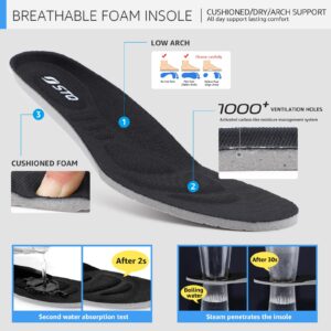 STQ Women Slip On Walking Shoes with Arch Support Comfort Nursing Sneakers Non Slip Work Shoes for Food Service All Black US 8.5