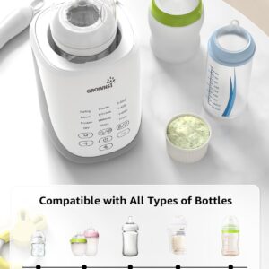 GROWNSY Bottle Warmer, 10-in-1 Fast Baby Bottle Warmer with Night Light for Breastmilk&Formula, Parent's Choice Milk Warmer with Innovative Auto-Lift Feature, Smart Accurate Control, Memory Function