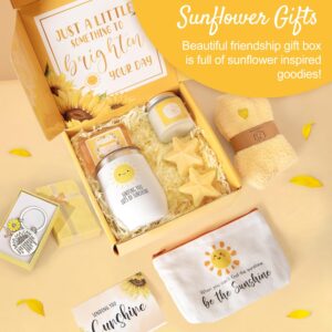 Get Well Soon Gift Baskets for Women, 9pcs Care Package for Women, After Surgery Recovery Gifts for Women, Feel Better Gifts Thinking Of You Gifts - Sending You Sunshine Box for Sick Friend