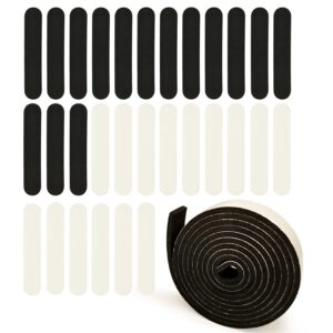 Liubeili 31pieces Hat Size Reducer, Hat Size Tape, Hat Reducer Inserts Tape Self Adhesive Foam Hats Reducing Tape Roll for Hat Cap, Black and White