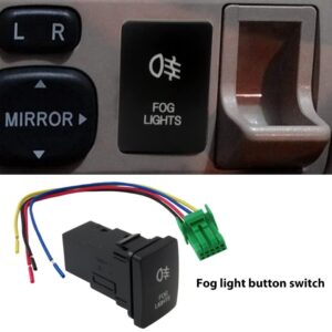 Blue Fog Light Push Button Switch LED Push Switch for 2021 Toyota Tacoma SR5 Crew Cab Pickup 4-Door