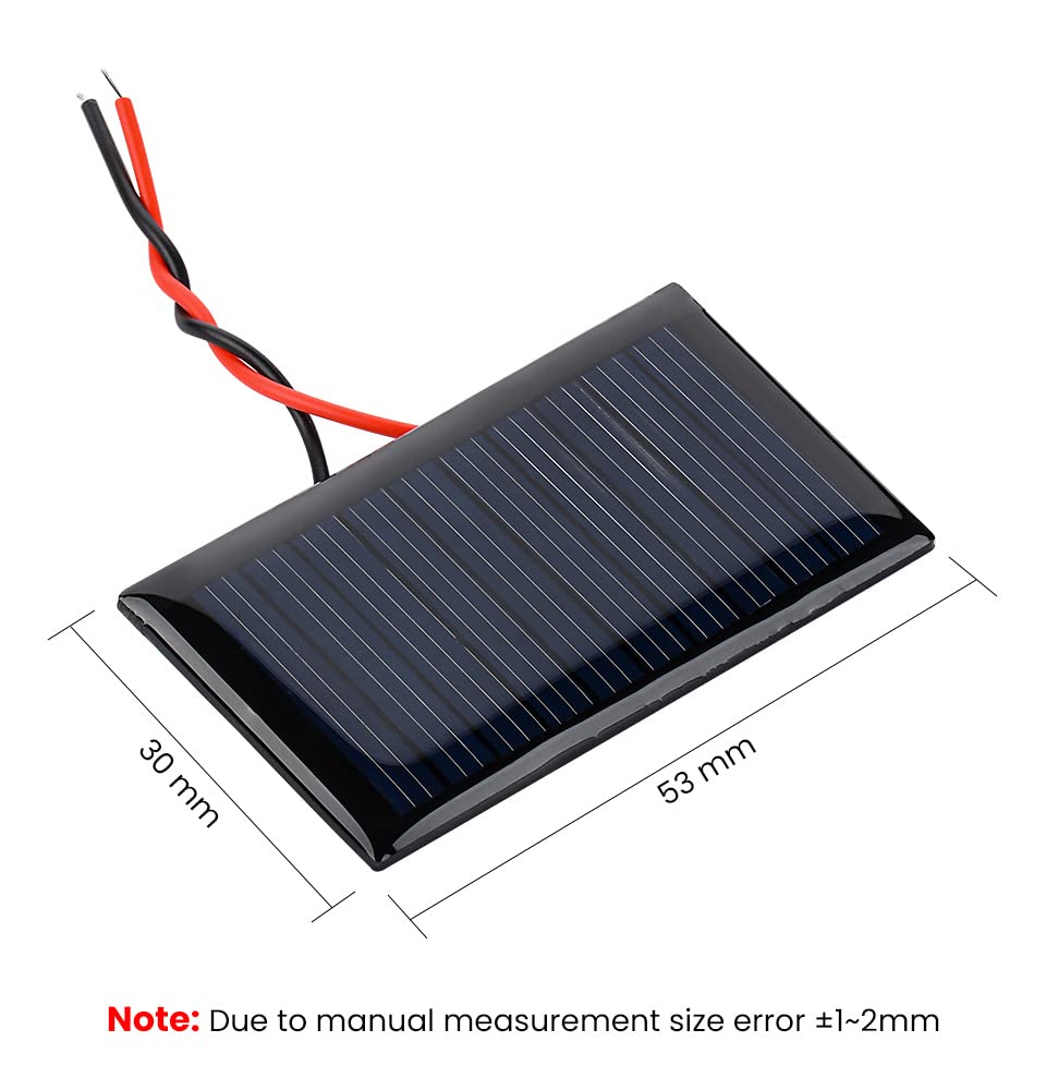 SUNYIMA Mini Solar Panels 30Pcs 5V 30mA for Solar Power Mini Solar Cells DIY Electric Toy Materials Photovoltaic Cells Solar DIY System Kits 2.08"x1.18"(5V 30mA 53mmx30mm)