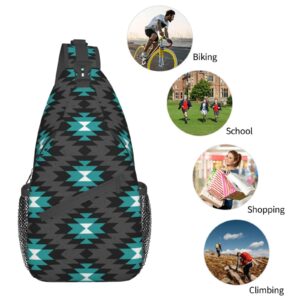 ROSIHODE Native American Crossbody Sling Backpack Travel Hiking Daypack For Men Women Shoulder Bag For Climbing Cycling