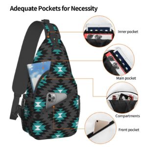 ROSIHODE Native American Crossbody Sling Backpack Travel Hiking Daypack For Men Women Shoulder Bag For Climbing Cycling