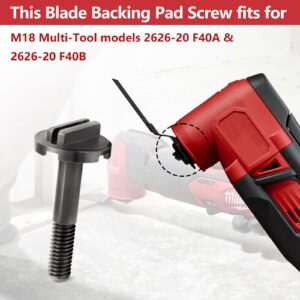 06-75-0025 Blade Backing Pad Screw Replacement for Milwaukee 2626-20 M18 Multi-Tool, Pad Screw Overall Length 40mm, Head 0.742" Diameter, 7mm Height - (2 Pack）