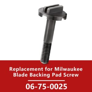 06-75-0025 Blade Backing Pad Screw Replacement for Milwaukee 2626-20 M18 Multi-Tool, Pad Screw Overall Length 40mm, Head 0.742" Diameter, 7mm Height - (2 Pack）