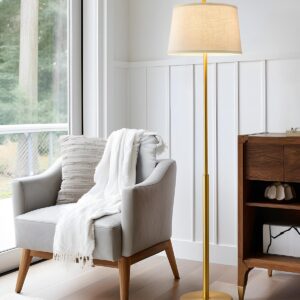 Oneach 61.75" Modern Floor Lamp for Living Room Tall Lamp for Bedroom Gold Floor Lamp with Rotary Switch Industrial Standing Lamp Floor Lamp for Nursery Study Room Office