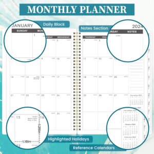 2024-2028 Monthly Planner - 4 Year Monthly Planner, Jul 2024 - Jun 2028, 48 Monthly Planner/Calendar, 9" x 11", Monthly Calendar 2024-2028, Monthly Tabs, Double-Side Pocket, Holidays