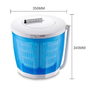 Portable Washing Machine 2 in 1 Mini Washer Spin Dryer Manual Washer Clothes Dryer Traveling Washer Hand Operated 2KG For Apartments Dormitories Camping