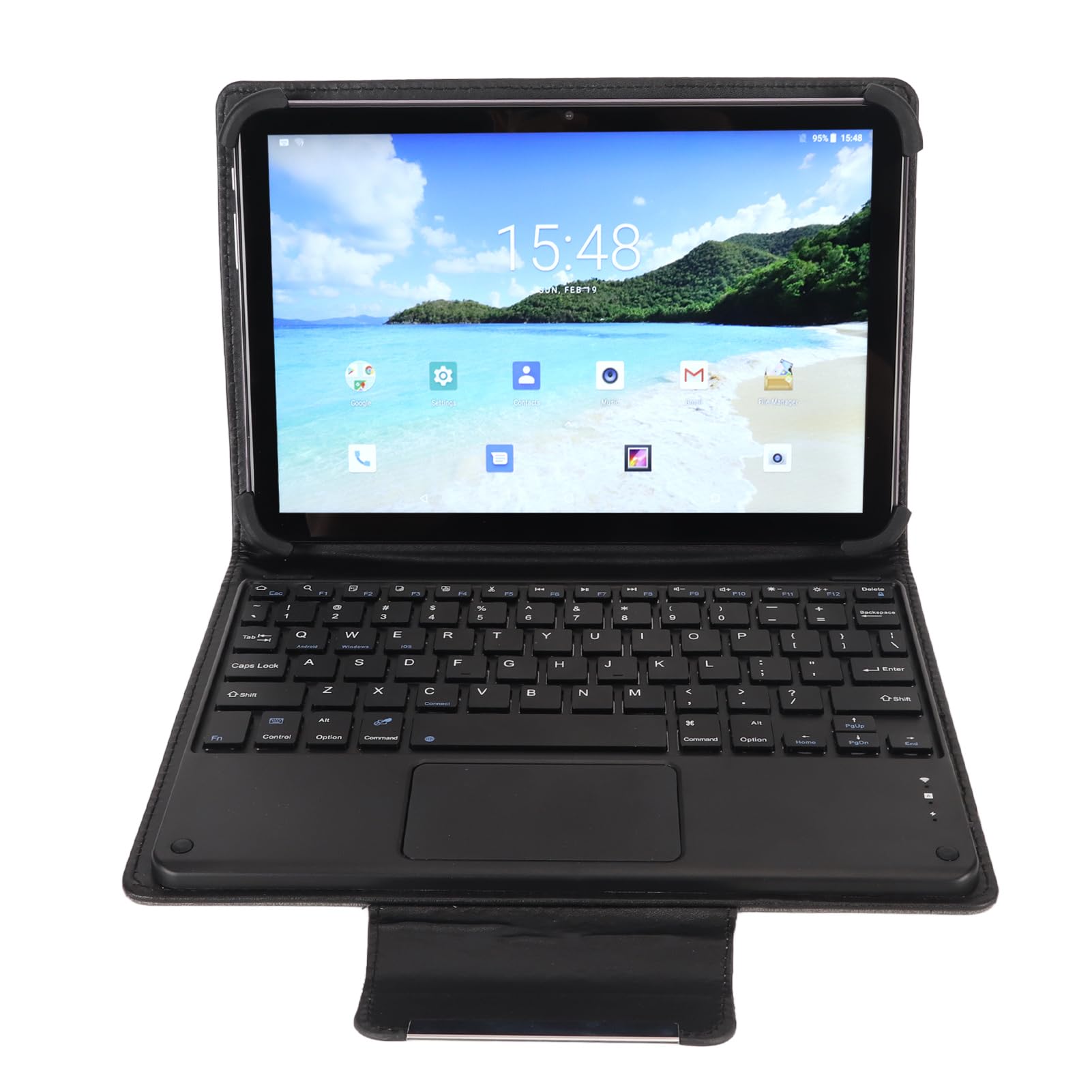 2 in 1 Tablet with Keyboard, 10.1 inch Tablet with 4G LTE Cellular, for Android 12, 2.4/5G WiFi, 8+256GB, MT6755 8 Core CPU, BT, 8MP+16MP Tablet PC (US Plug)