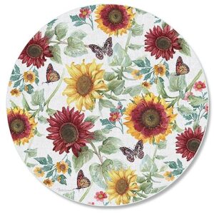 glass lazy sunflower turntable 13 inch diameter multi color round