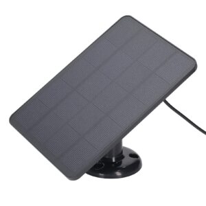 solar panel 10w battery charger with micro usb camera charging solar panel for security camera (black)