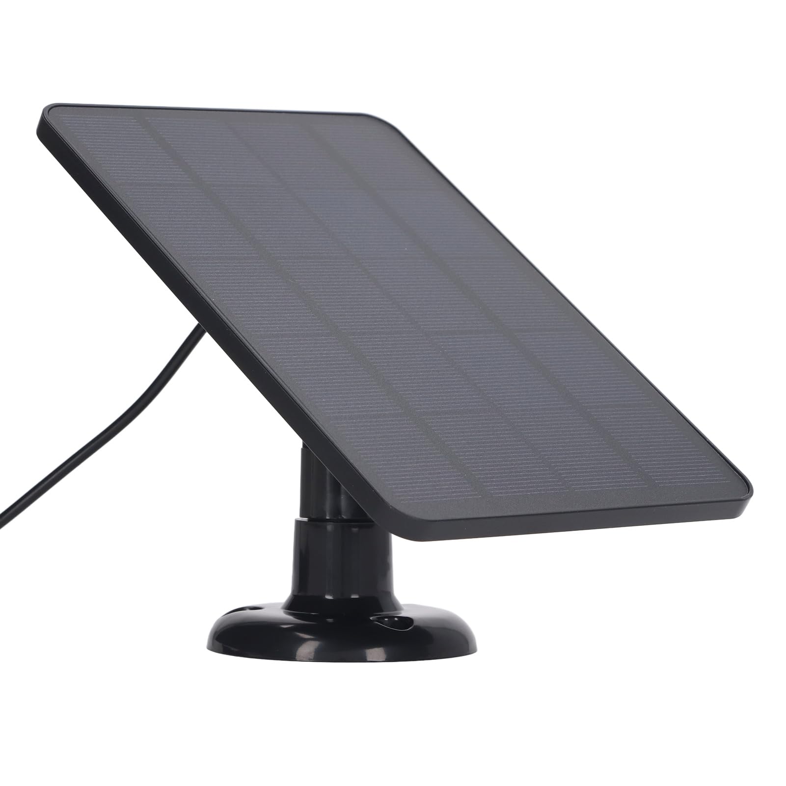 Solar Panel 10W Battery Charger with Micro USB Camera Charging Solar Panel for Security Camera (Black)