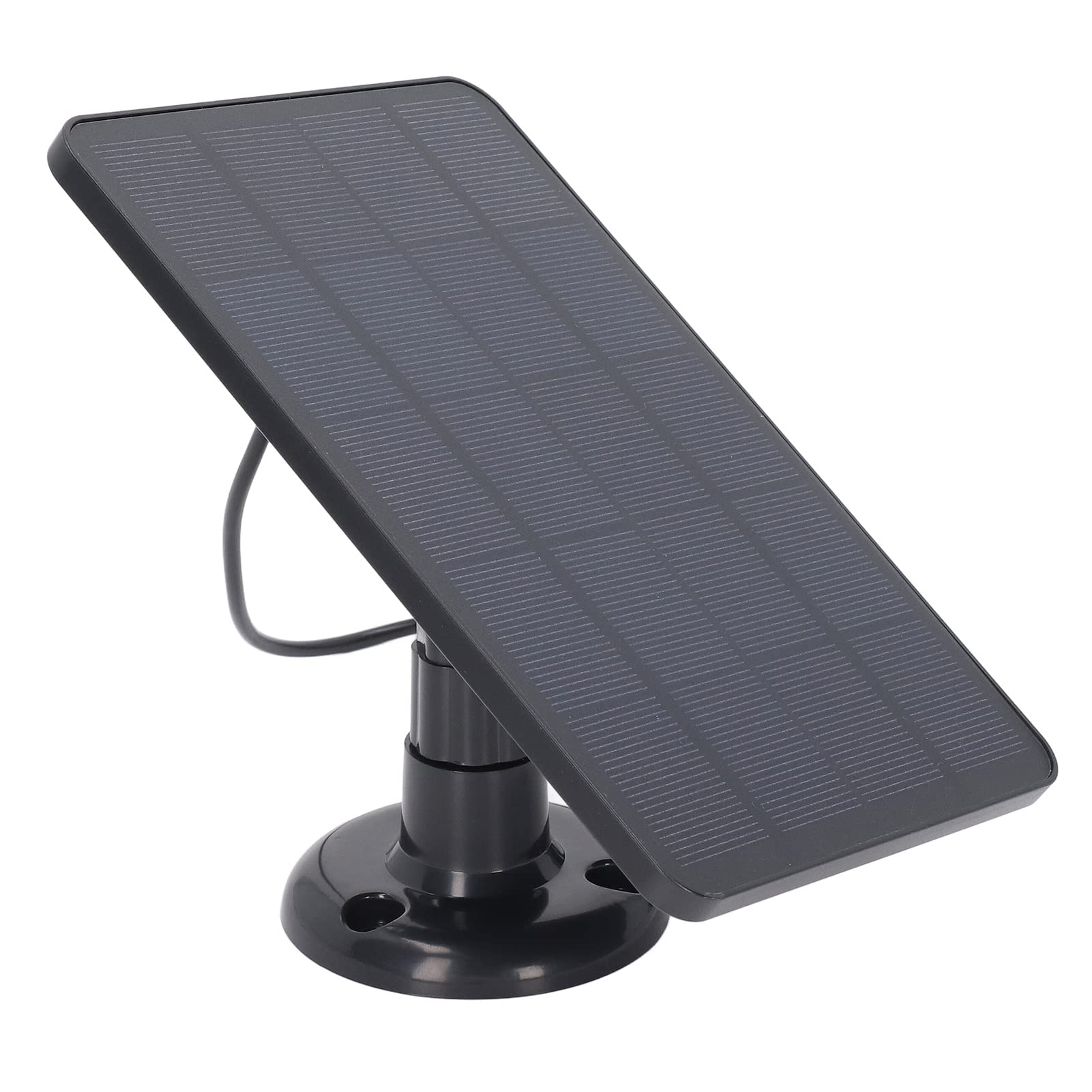 Solar Panel 10W Battery Charger with Micro USB Camera Charging Solar Panel for Security Camera (Black)