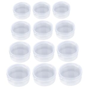 didiseaon 36pcs organizer flip box plastic container candy box mini plastic containers round can desktop crafts desktop storage container travel can cosmetic clear plastic pot bead