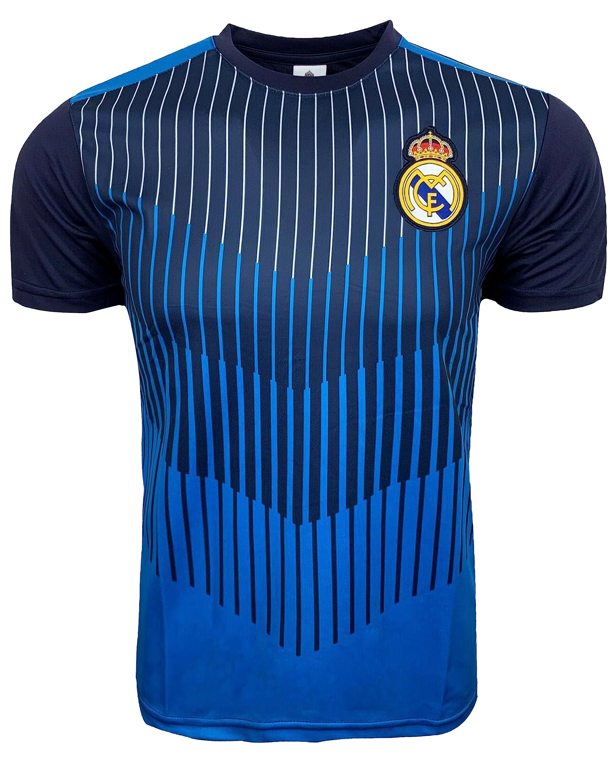 Icon Sports Men's Real Madrid Performance Gameday Shirt Jersey-Like, Adult Sizes Licensed Real Madrid Training Shirt | Medium Blue