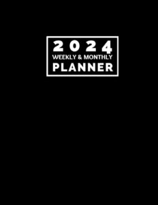 2024 weekly and monthly planner: schedule organizer, calendar and journal. january to december with federal holidays