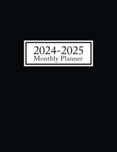 2024-2025 monthly planner: two year scheduled organizer (january 2024 to december 2025) with black cover