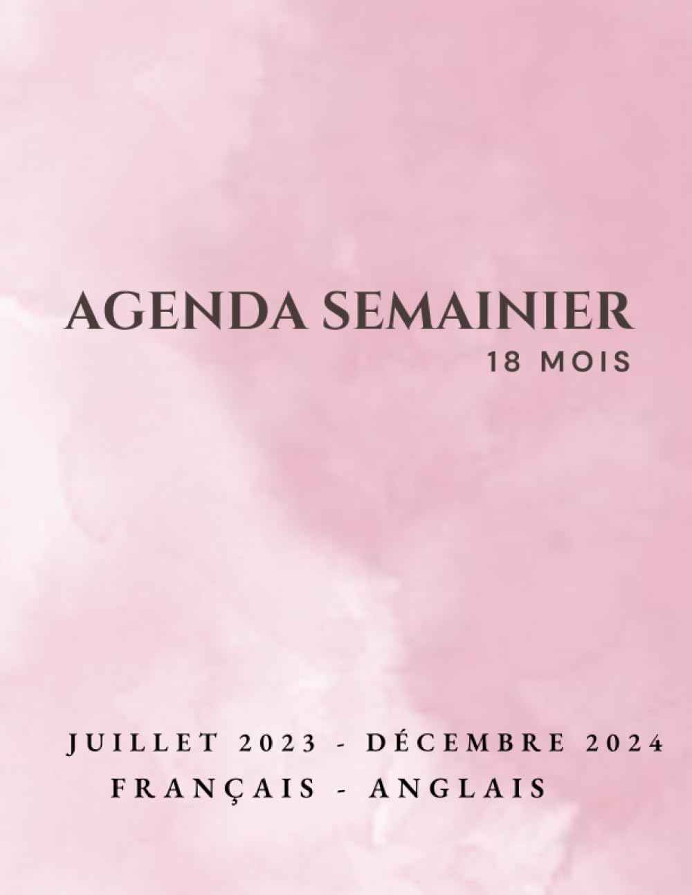 Agenda semainier 18 mois juillet 2023 - decembre 2024 français Anglais: planificateur hebdomadaire bilingue | design floral | pour une vie équilibrée ... semaine | grand format A4 (French Edition)