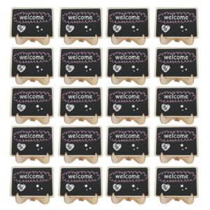 20 pcs mini chalkboard signs small chalkboard labels w/easel stand,chalkboard place cards,table numbers,food labels for party buffet,weddings,special events