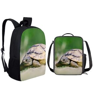 turtle bookbag for school kids backpack with lunch box bag set boys girls school bag