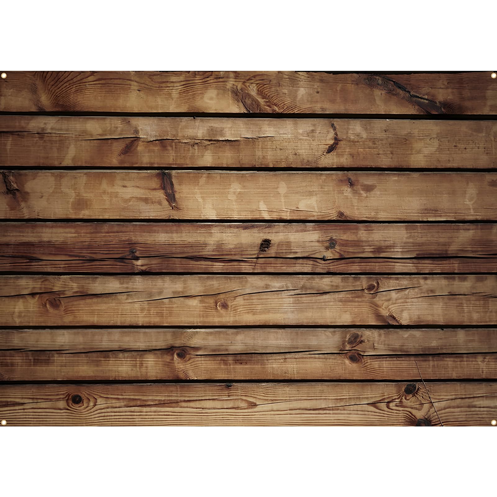 Peryiter Wood Backdrop Wood Wall Background Wooden Rustic Backdrop Durable Polyester Fabric Photography Backdrop Supplies for Party, Wedding Baby Photoshoot (Brown,8 x 6ft)