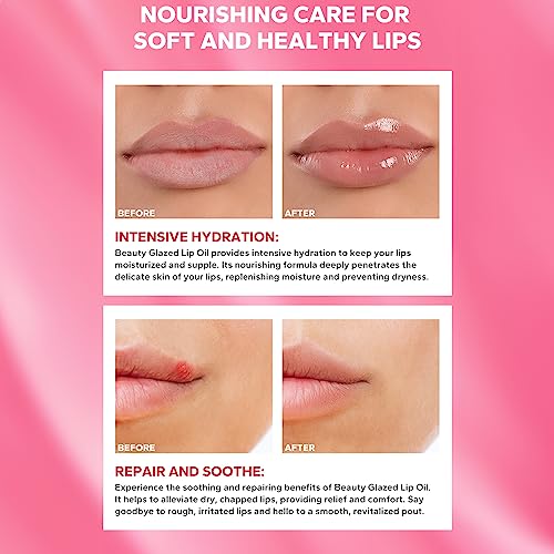 Beauty Glazed Soft Pinch Tinted Lip Oil - Innovative gel-to-oil Formula Lightweight, Hydrating Long-wearing Lip Care with Subtle Tint and Glossy Finish Lip Glow Oil (105 HONEY)