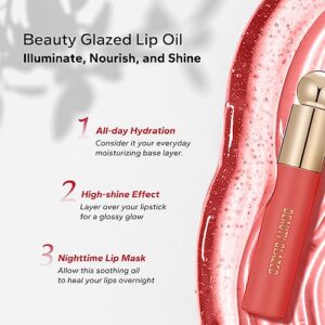 Beauty Glazed Soft Pinch Tinted Lip Oil - Innovative gel-to-oil Formula Lightweight, Hydrating Long-wearing Lip Care with Subtle Tint and Glossy Finish Lip Glow Oil (105 HONEY)