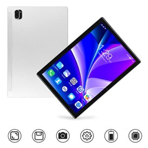 Acogedor 2 in 1 Tablet 10.1 Inch, Android 12.0 Tablets, Support 4G Band Calling Function, 2.4GHz and 5G WiFi Connection, 6GB RAM 128GB ROM, FM, GPS, BT (Silver) (US Plug)