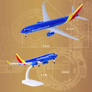 Bswath Model Airplane 1:300 Scale Model American Plane Southwest Airplane B737 Model Plane for Gift and Decoration