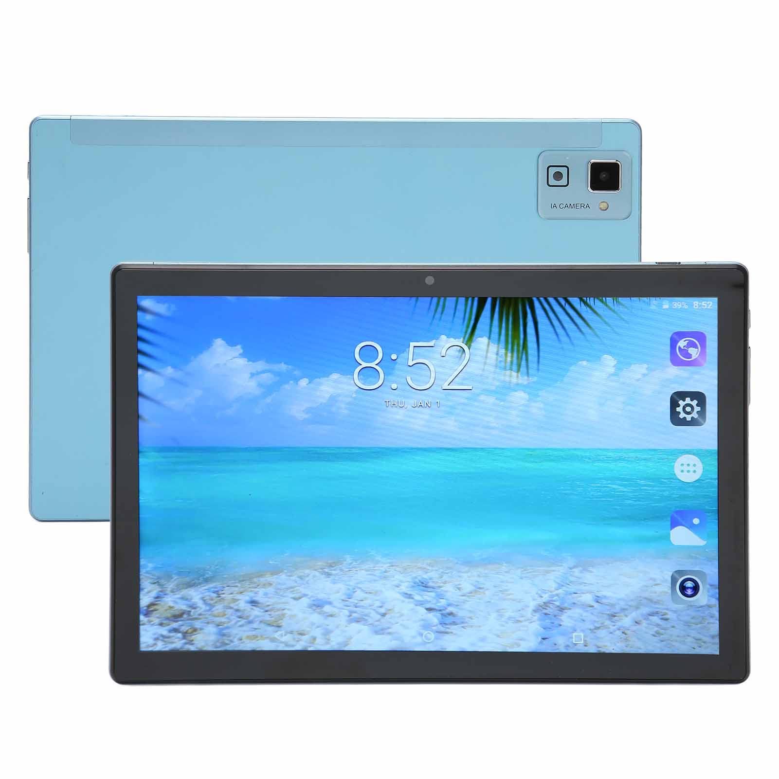 10.1 Inch Tablet, for Android 10 Tablet with 8 Core CPU, 6GB RAM 128GB ROM, 5G WiFi, Support Fast Charging, 4G Network Calling, FHD Tablet for Work, Gaming (Blue)