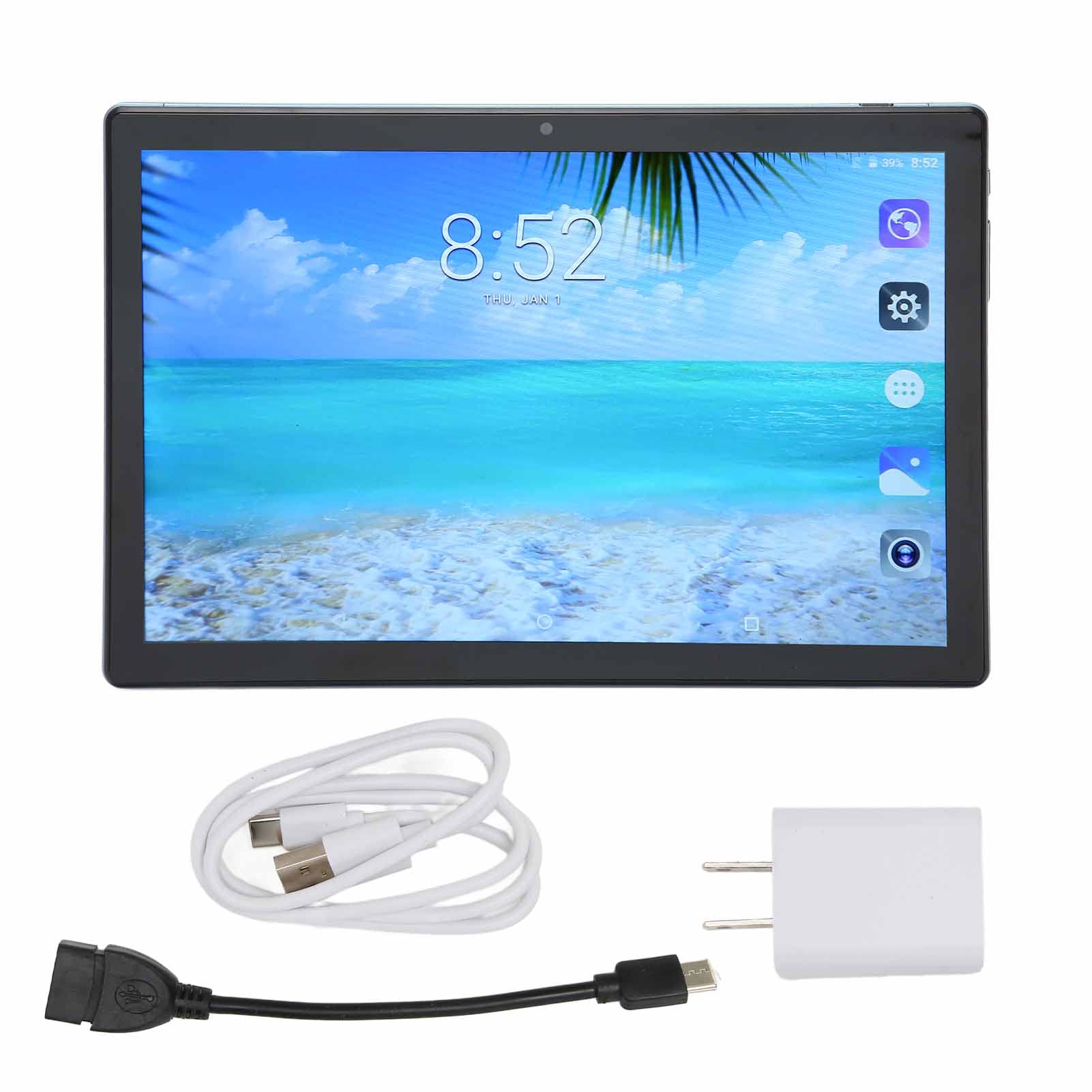 10.1 Inch Tablet, for Android 10 Tablet with 8 Core CPU, 6GB RAM 128GB ROM, 5G WiFi, Support Fast Charging, 4G Network Calling, FHD Tablet for Work, Gaming (Blue)