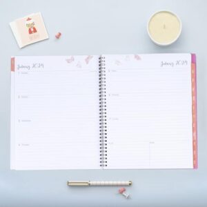 Blue Sky 2024 Weekly and Monthly Planner, January - December, 8.5" x 11", Frosted Cover, Wirebound, Fly By (140195-24)