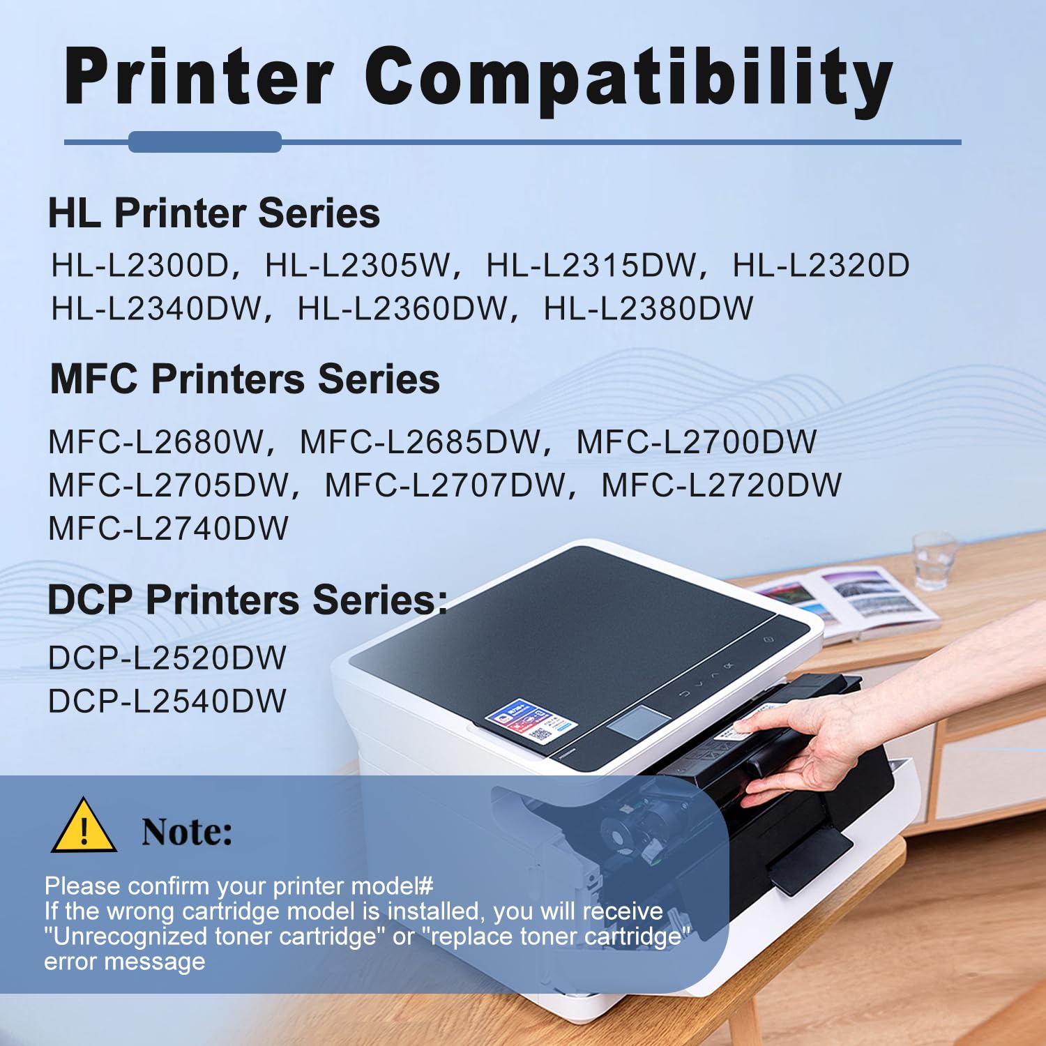 TN660 TN630 Toner Cartridge Replacement for Brother TN 660 630 to HL-L2380DW MFC-L2700DW L2720DW HL-L2320D L2340DW L2300D L2360DW Printer