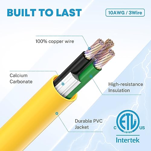 Kohree NEMA L5-30P to L14-30R Adapter Cord, 3 Prong to 4 Prong Generator Adapter, STW 10 AWG 12", 30 Amp L5-30P Male Generator to L14-30R Transfer Switch Female Adapter