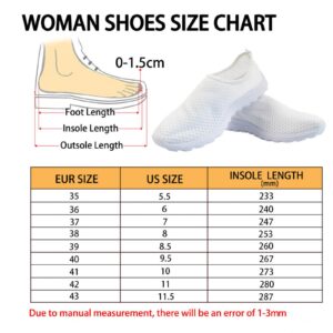 GOSTONG Funny Cat Print Super Light Weight Jogging Sneakers Animal Women's Breathable Athletic Shoes Trainers Summer Mesh Shoe Comfortable Memory Foam Running Shoes