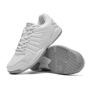 Lamincoa Womens Pickleball Tennis Shoes Lightweight Court Sneakers for Athletic Training Racketball Squash Volleyball White Size 9.5