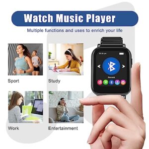 MP3 Player with Bluetooth 5.0, Portable 32GB Sport MP3 Player Touch Screen Walkman with FM Radio Stopwatch Pedometer Voice Recorder for Kids Running Ultralight Wearable Small Music mp3 Player