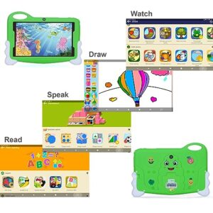 Kids Tablet for Toddlers, Android 13 7 Inches Toddler Learning Tablet, 32GB ROM Storage Dual Cameras Children Educational Kids Tablet PC(Green)