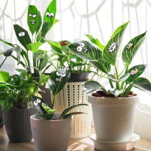 Fiueng Monster Potted Plant Eyes 20pcs, Fun Plant Pin Hanging Decoration, Cute Plant Silicone Decoration, Indoor and Outdoor Decoration, Birthday Gift for Plant Lovers, DIY Gift for Kids