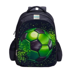 matmo soccer backpack for boys, soccer print backpack cool football pattern school bag (soccer backpack 23-2)