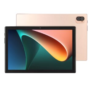 acogedor 10.1 inch android tablet, 8gb+256gb, octa core, dual sim card slots, 8+16mp dual camera, wifi bluetooth gps tablet 4g lte for entertainment (gold)