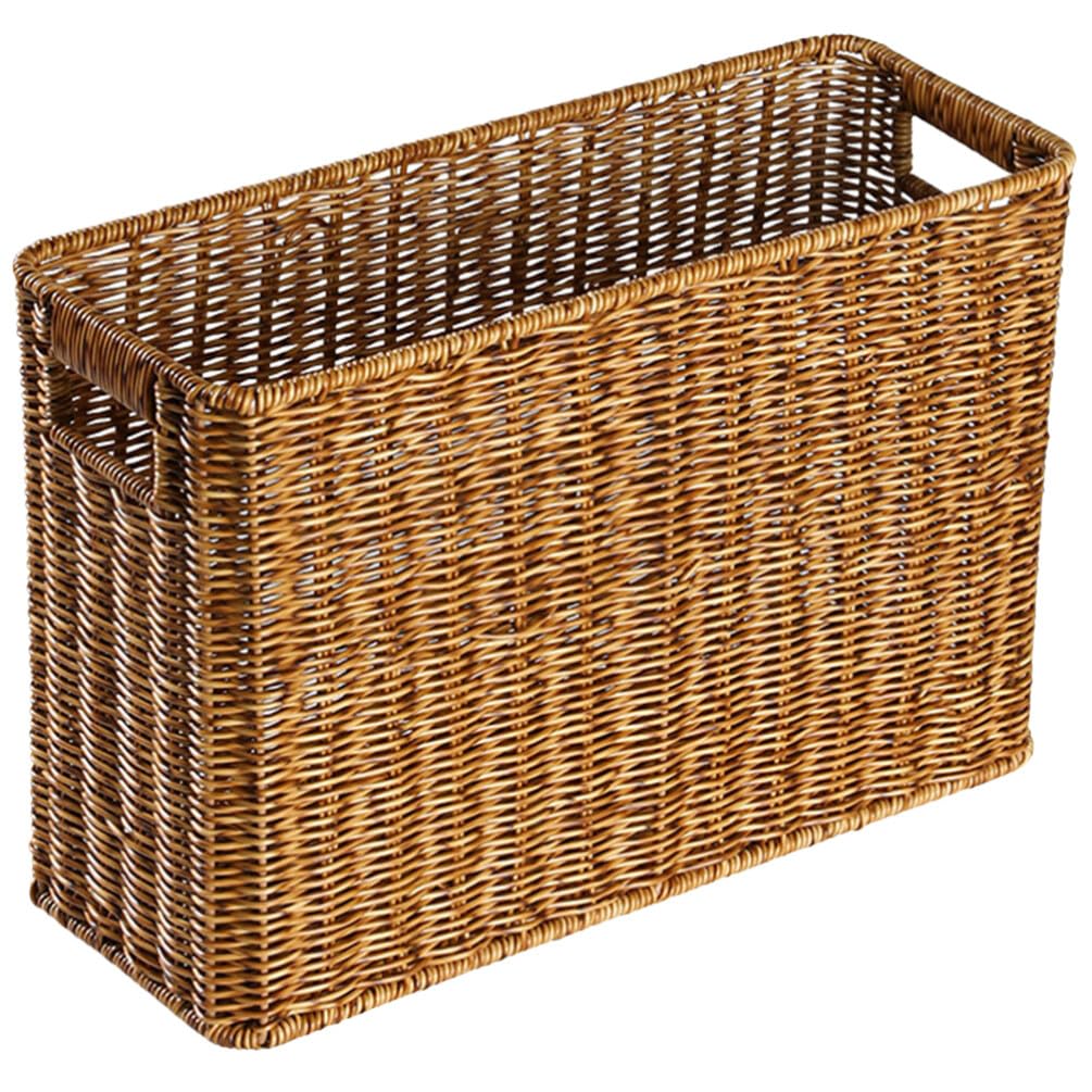 Cabilock Magazine Newspaper Basket Book Bin Storage Baskets for Toys Uk Toilet Paper Holder Basket Small Baskets for Organizing Unfinished Wood Woven Trash Mermaid Child Desk Rack Plastic