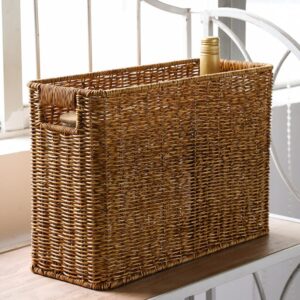 Cabilock Magazine Newspaper Basket Book Bin Storage Baskets for Toys Uk Toilet Paper Holder Basket Small Baskets for Organizing Unfinished Wood Woven Trash Mermaid Child Desk Rack Plastic