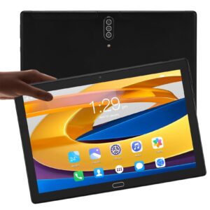 ciciglow ultra thin tablet, 10.1 inch fhd portable tablet, 5g wifi business tablet, 6gb ram 128gb rom, octa core processor, android 10.0, 5mp+8mp camera, 6000mah (black)